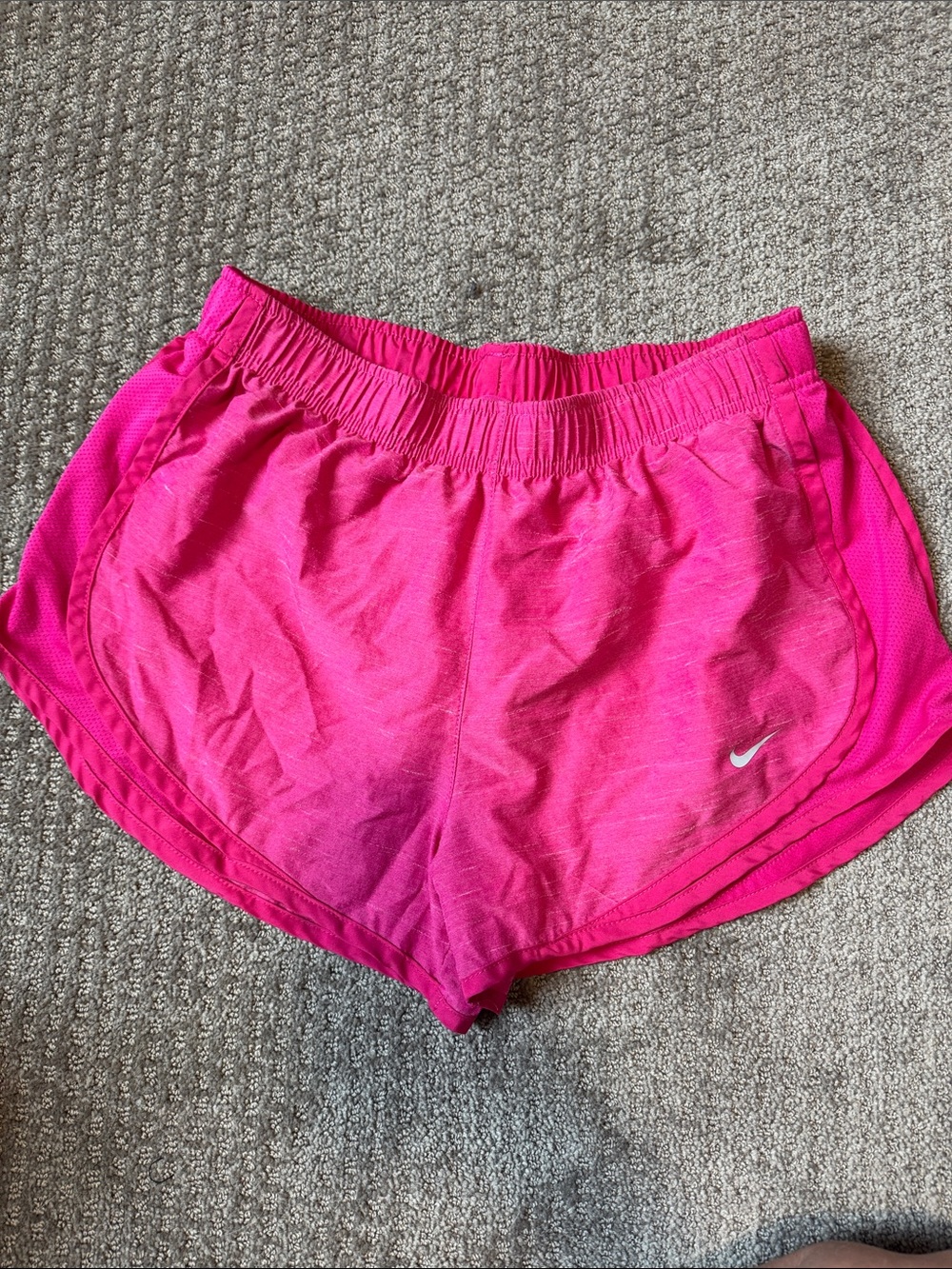 Nike Women's Hot Pink Athletic Shorts with Swoosh